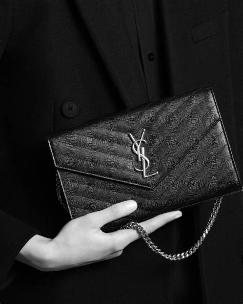 ysl blanc wer and tear wallet|Ysl envelope monogram wallet on chain : r/handbags .